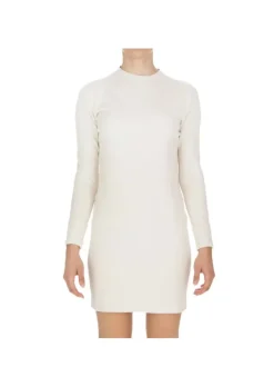 SOLOTRE | KLEID VISKOSE CREMEWEISS New
