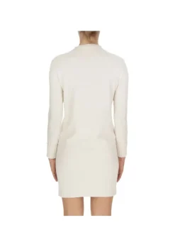 SOLOTRE | KLEID VISKOSE CREMEWEISS New