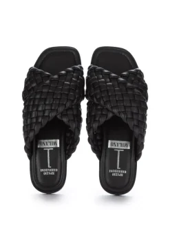 SPAZIO CORRIDONI 1 MILANO | SANDALEN BREITEN RIEMEN SCHWARZ Fashion