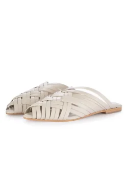 SPAZIO CORRIDONI 1 MILANO | SANDALEN GEFLOCHTENES LEDER CREMEWEISS Best