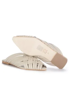 SPAZIO CORRIDONI 1 MILANO | SANDALEN GEFLOCHTENES LEDER CREMEWEISS Best