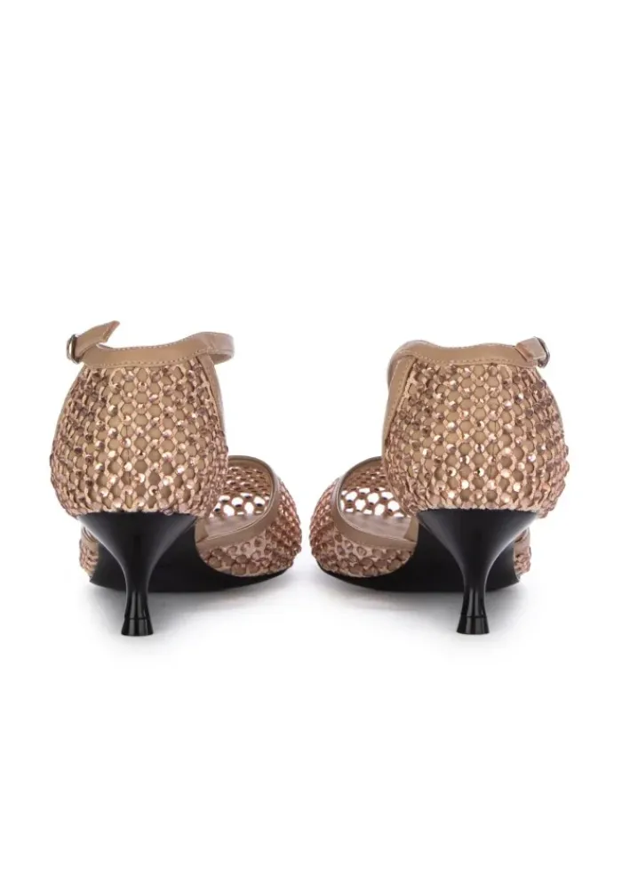 STRATEGIA | PUMPS SHINY ALL OVER STRASS BEIGE GOLD Clearance