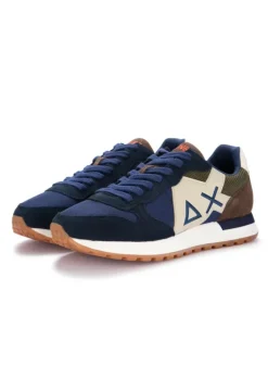 SUN68 | SNEAKER JAKI WINTER WILDLEDER NYLON DUNKELBLAU New