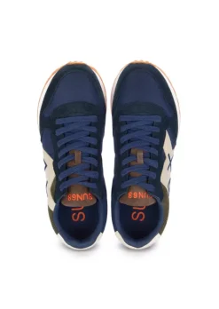 SUN68 | SNEAKER JAKI WINTER WILDLEDER NYLON DUNKELBLAU New