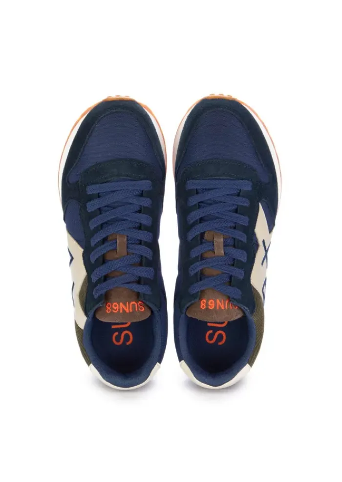 SUN68 | SNEAKER JAKI WINTER WILDLEDER NYLON DUNKELBLAU New