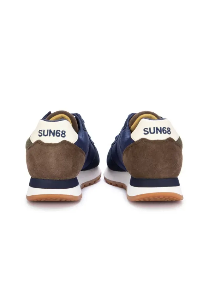 SUN68 | SNEAKER JAKI WINTER WILDLEDER NYLON DUNKELBLAU New