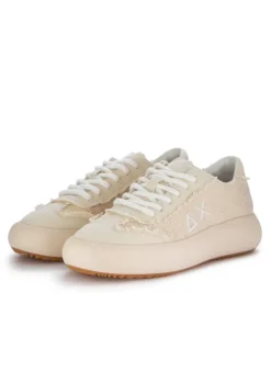 SUN68 | SNEAKER JUNO CANVAS CREMEWEIß Outlet