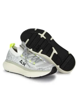 SUN68 | SNEAKER JUPITER KNIT WEIß GELB FLUORESZIEREND Sale