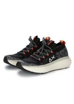 SUN68 | SNEAKER JUPITER KNIT SCHWARZ ORANGE Online