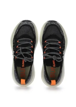 SUN68 | SNEAKER JUPITER KNIT SCHWARZ ORANGE Online