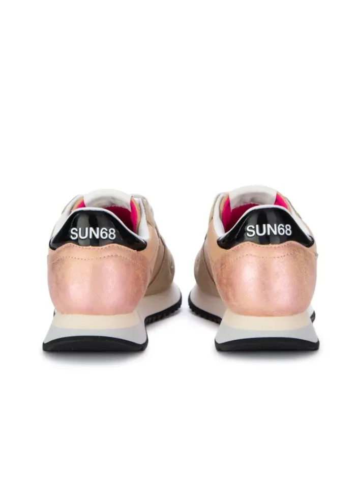 SUN68 | SNEAKER STARGIRL GLITTER LOGO BEIGE ROSA Outlet