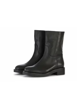 TIFFI | SCHWARZE BREITBEINIGE LEDERSTIEFELETTE Sale