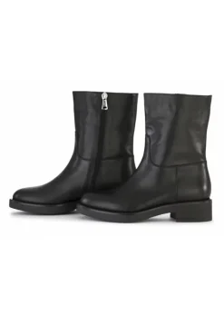 TIFFI | SCHWARZE BREITBEINIGE LEDERSTIEFELETTE Sale