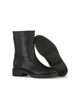 TIFFI | SCHWARZE BREITBEINIGE LEDERSTIEFELETTE Sale