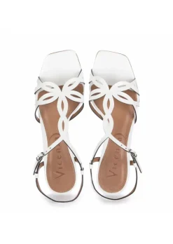 VICENZA | SANDALEN MIT ABSATZ LACKLEDER WEIß Outlet
