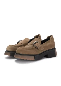 VICOLO 8 | CHUNKY LOAFERS WILDLEDER BRAUN Discount