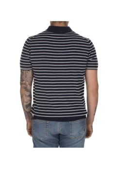 WOOL & CO WOOL & CO | POLOSHIRT QUERSTREIFEN BLAU WEIß Fashion
