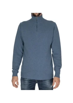 WOOL & CO WOOL & CO | PULLOVER HOHE KRAGEN HELLBLAU Sale