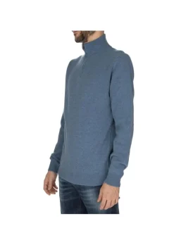 WOOL & CO WOOL & CO | PULLOVER HOHE KRAGEN HELLBLAU Sale