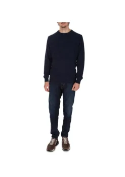 WOOL & CO WOOL & CO | PULLOVER RUNDHALS GEPUNKT BLAU Fashion