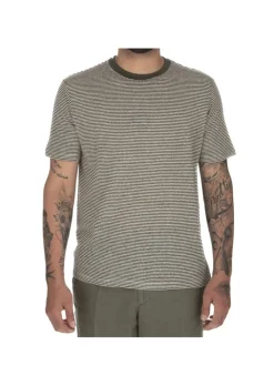 WOOL & CO WOOL & CO | T-SHIRT FEINEN STREIFEN GRÜN WEIß New