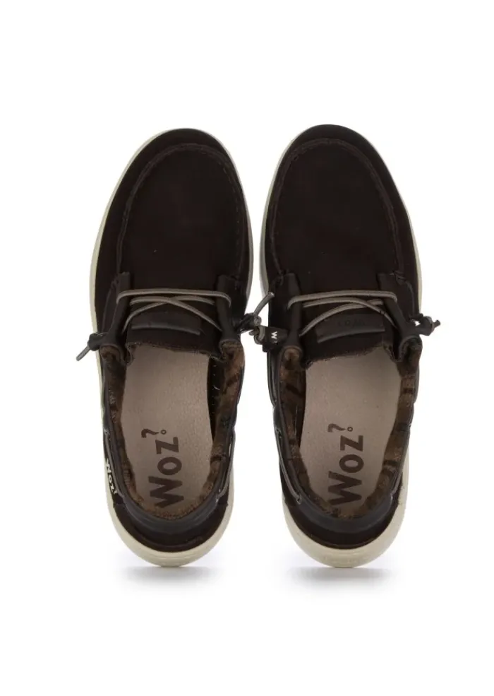 WOZ? | FLACHE SCHUHE JAMES-GRIP SUEDE DUNKELBRAUN New