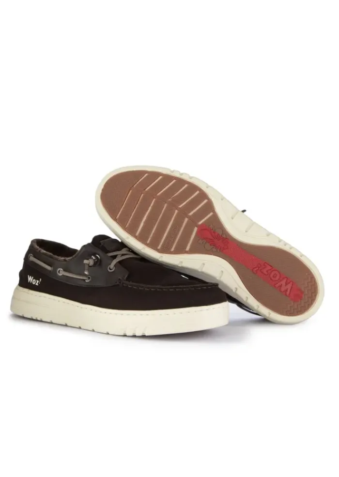 WOZ? | FLACHE SCHUHE JAMES-GRIP SUEDE DUNKELBRAUN New